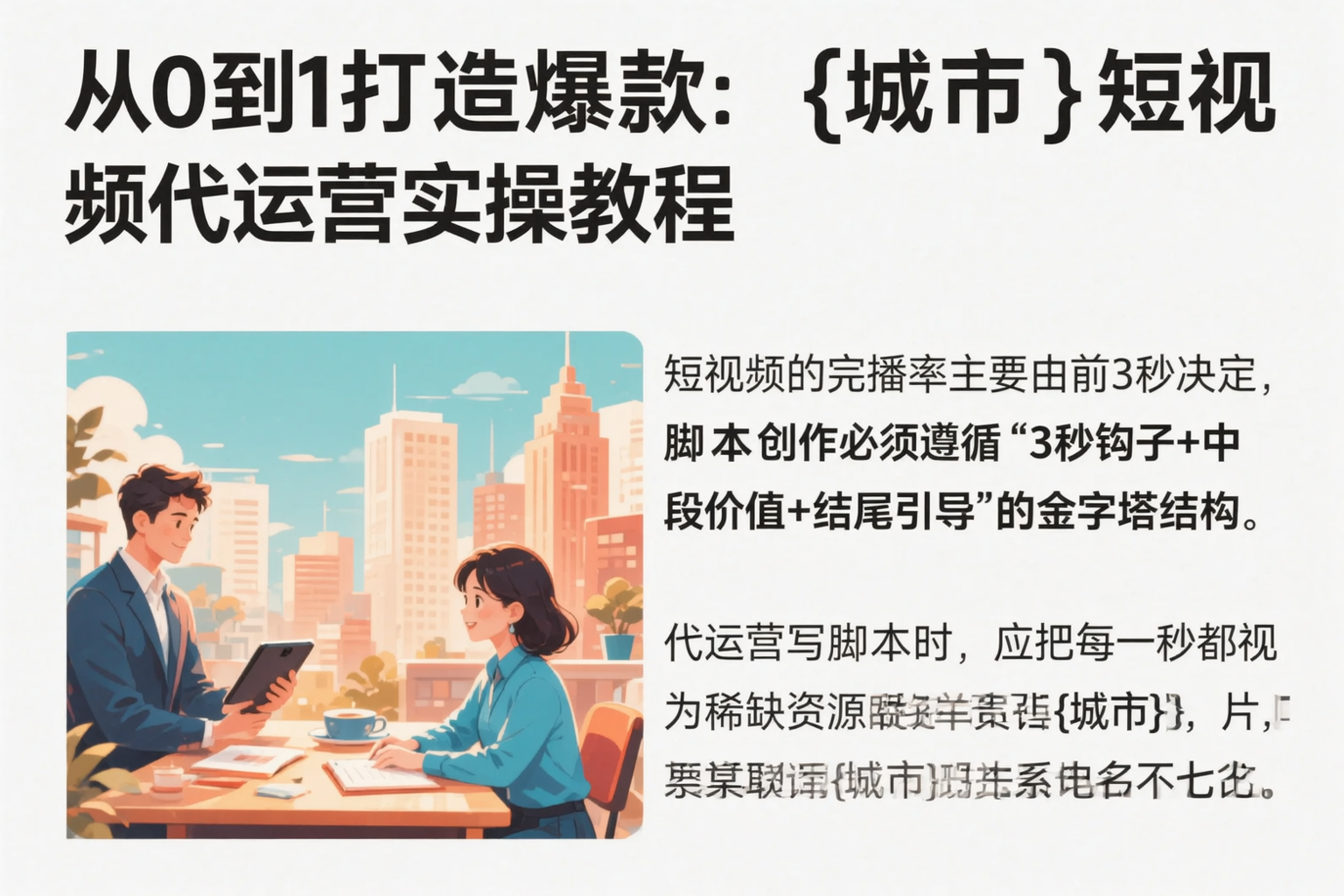 从0到1打造爆款：丽水短视频代运营实操教程