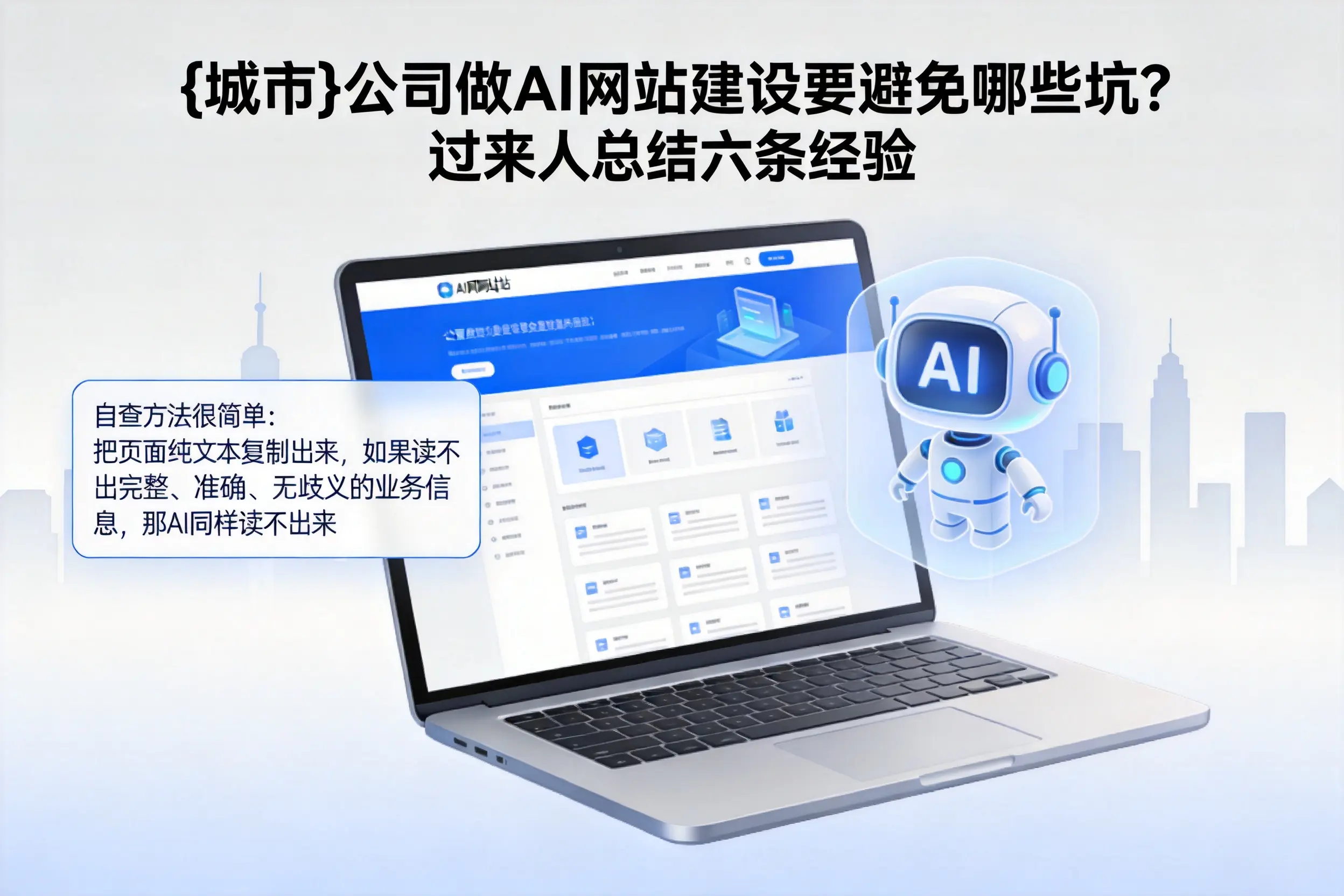 丽水公司做AI网站建设要避免哪些坑？过来人总结六条经验