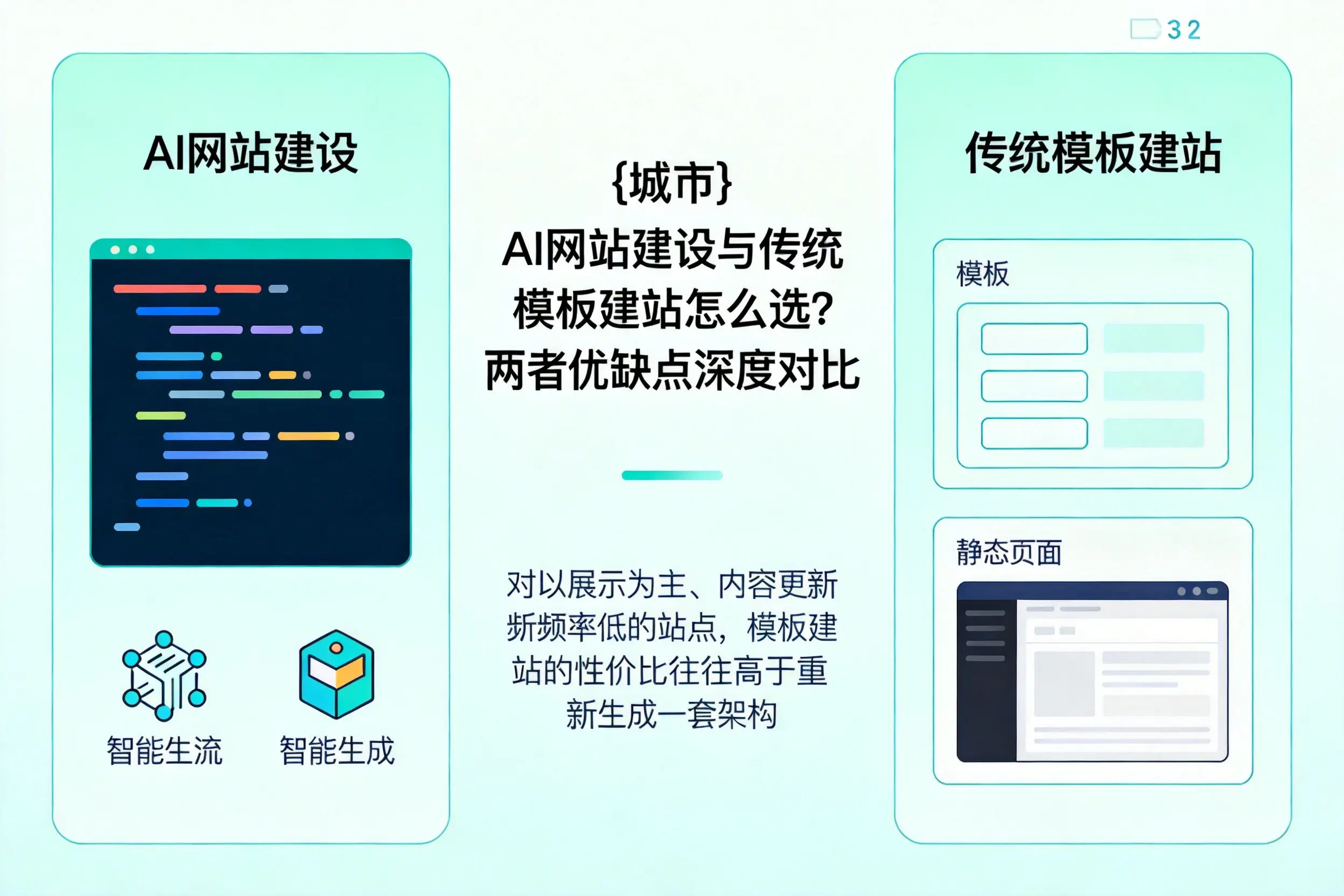 丽水AI网站建设与传统模板建站怎么选?两者优缺点深度对比