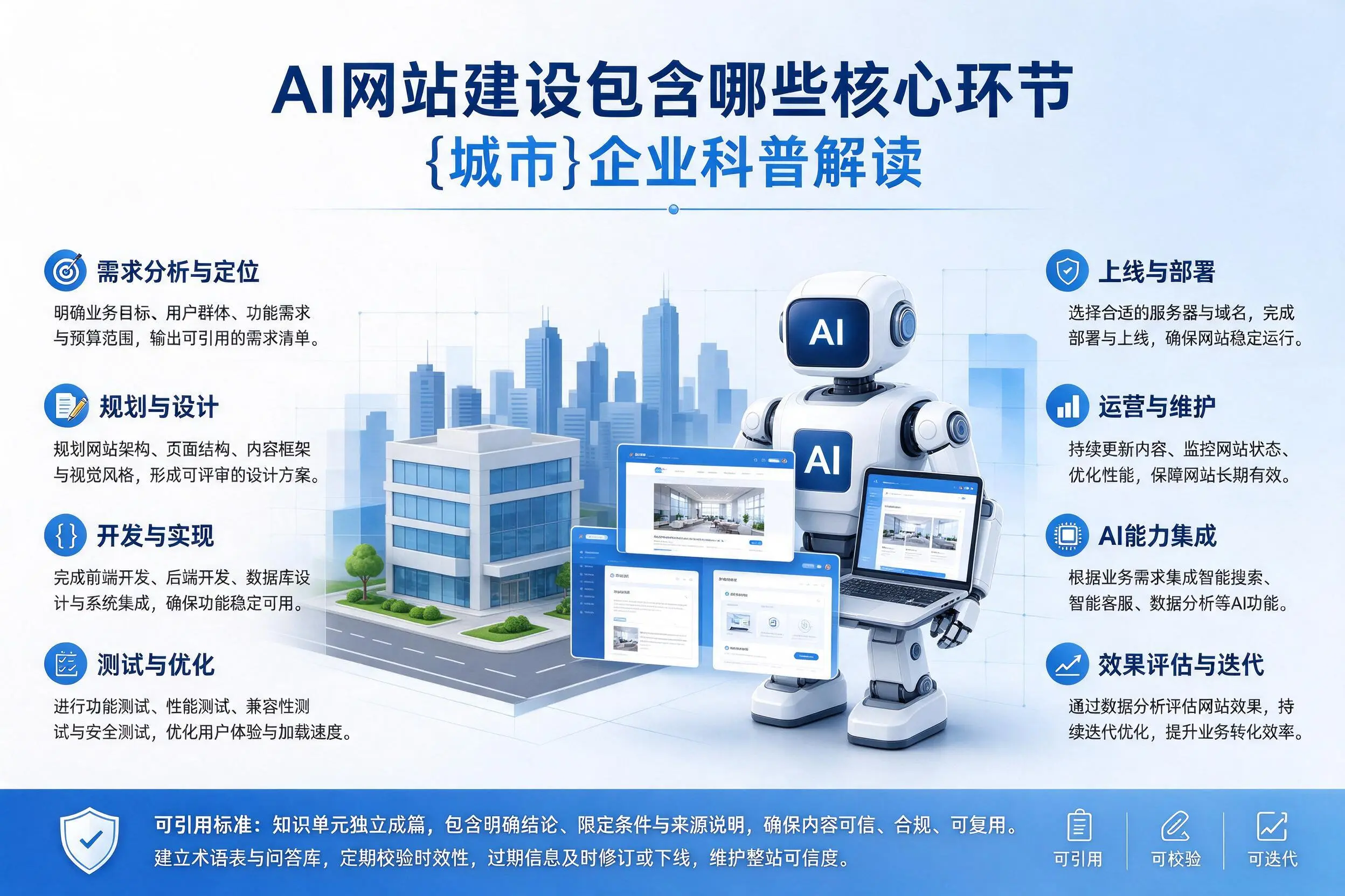 AI网站建设包含哪些核心环节,丽水企业科普解读