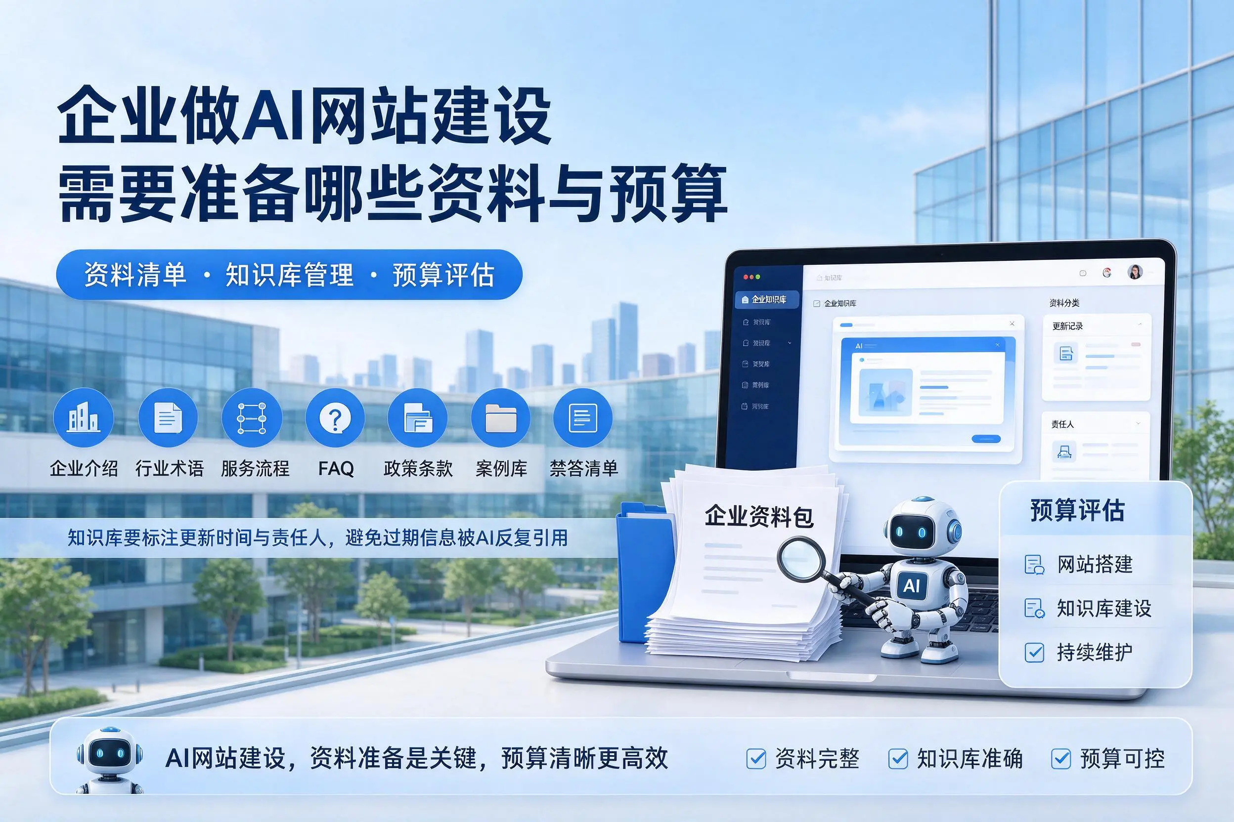 丽水企业做AI网站建设需要准备哪些资料与预算