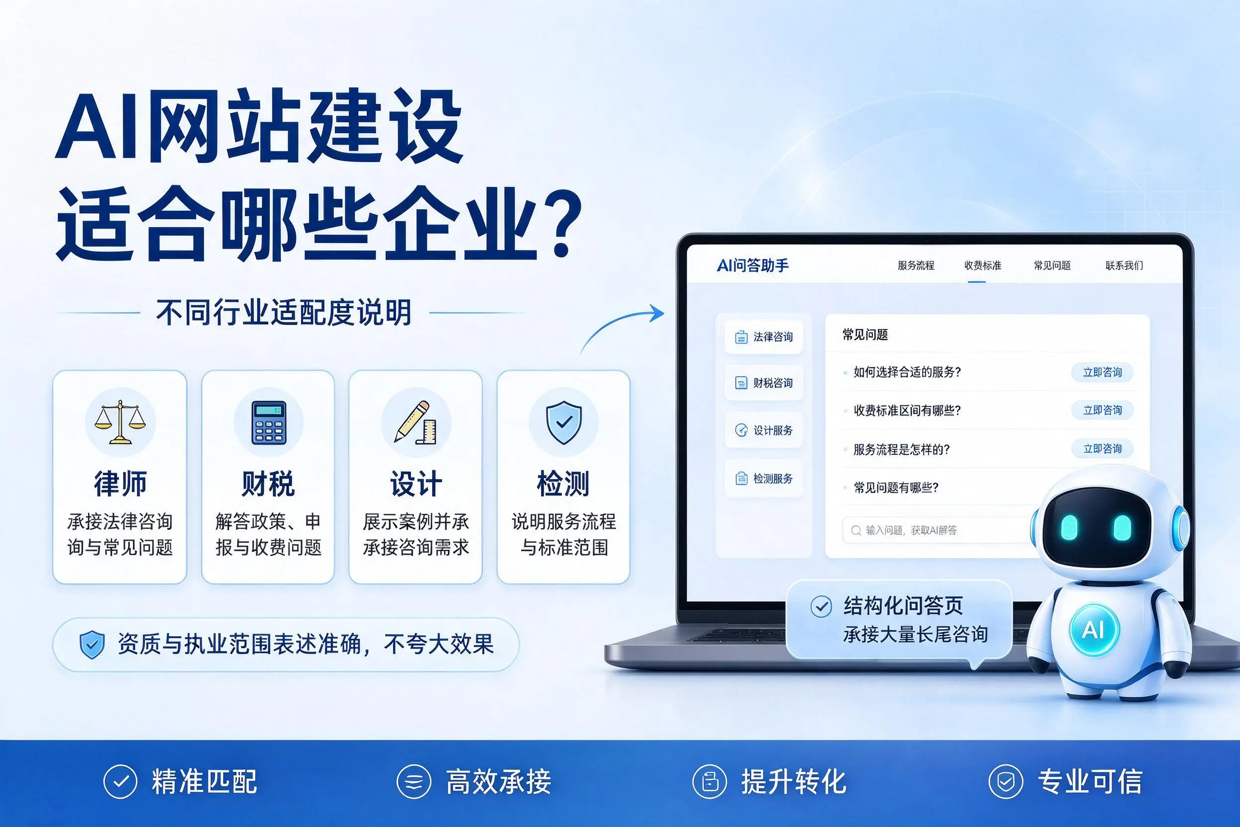 AI网站建设适合哪些企业?丽水不同行业适配度说明